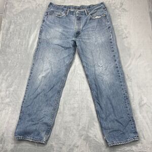 Levi's 550 Jeans Mens 38x32 Blue Denim Light Wash High Rise Red Tab Straight Leg